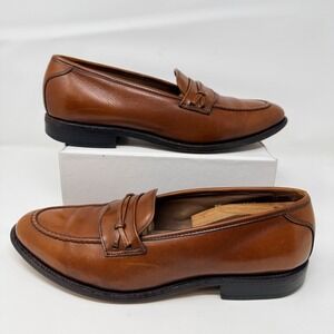 Vintage Allen Edmonds Barrington Penny Loafers Brown Size 9.5D Dress Shoes 7067